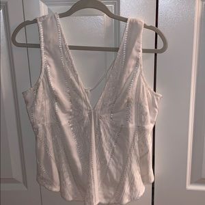 Free people white flow-y tank top
